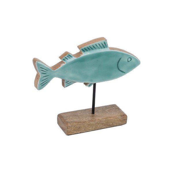 Drevená soška (výška  20 cm) Fish – Ego Dekor