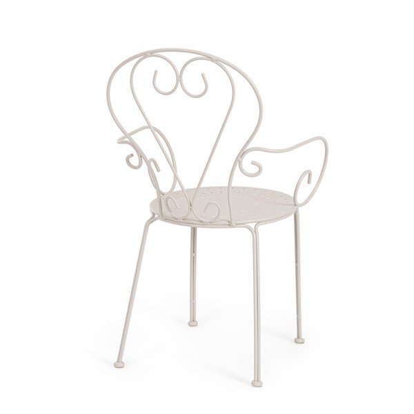 Béžová kovová záhradná stolička Etienne – Bizzotto-image-4