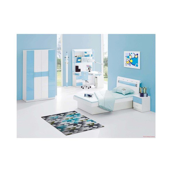 Behúň Eco Rugs Tria Beige Aqua, 80 × 300 cm-image-1