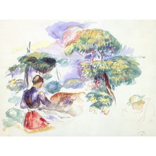 Reprodukcia obrazu Auguste Renoir - Landscape with a Girl, 60 x 45 cm