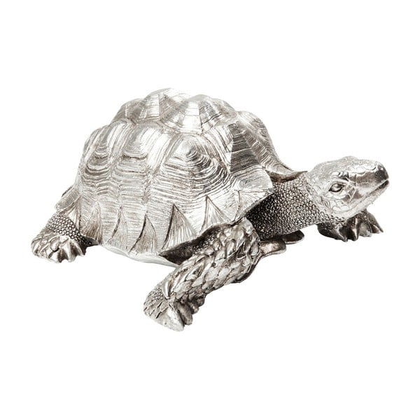 Dekoratívna soška v striebornej farbe Kare Design Turtle