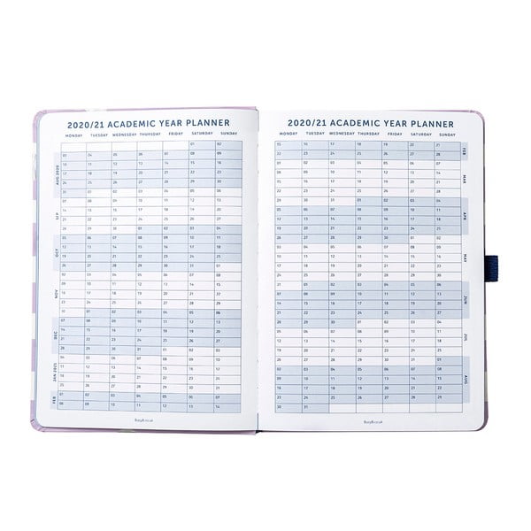 Fialovo-biely diár od augusta 2020 do augusta 2021 Busy B Lilac Lemonade-image-3