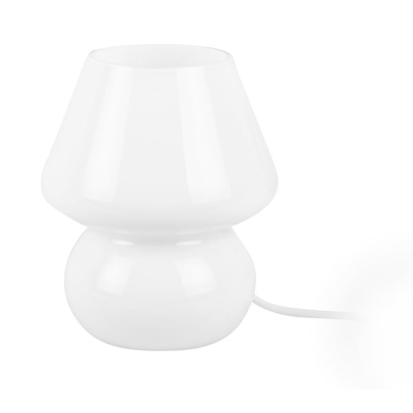 Biela sklenená stolová lampa Leitmotiv Glass, výška 18 cm-image-2