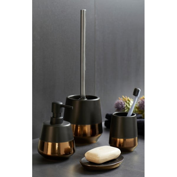 Čierny kelímok na zubné kefky Wenko Brandol-image-1