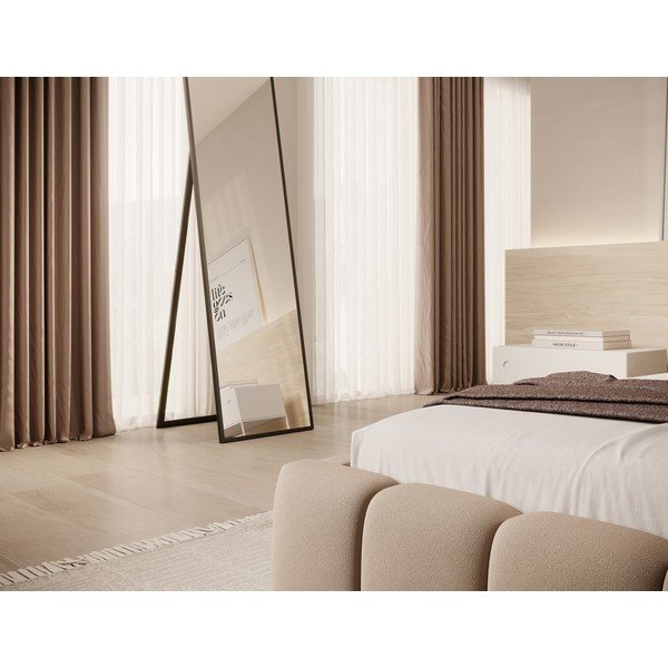 Svetlohnedá čalúnená jednolôžková posteľ s úložným priestorom s roštom 90x200 cm Lamica – ELTAP-image-3