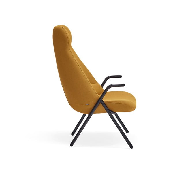 Žlté kreslo Teulat Dins, výška 114 cm-image-3