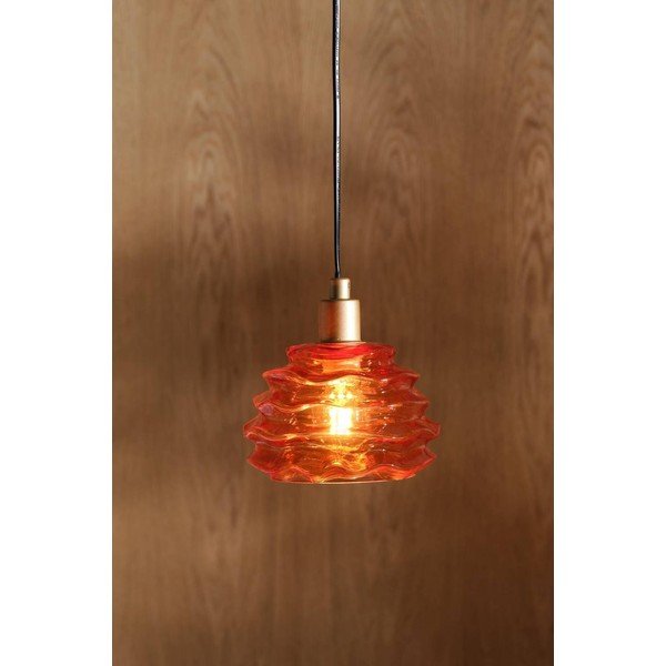 Oranžové sklenené závesné svietidlo ø 15 cm Fall – Jotex-image-1