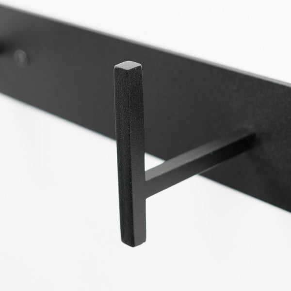 Čierny kovový nástenný vešiak 64 cm Chapman – Spinder Design-image-3