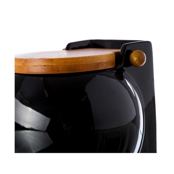 Čierna dóza na soľ s vekom Unimasa Ceramic, 700 ml-image-4