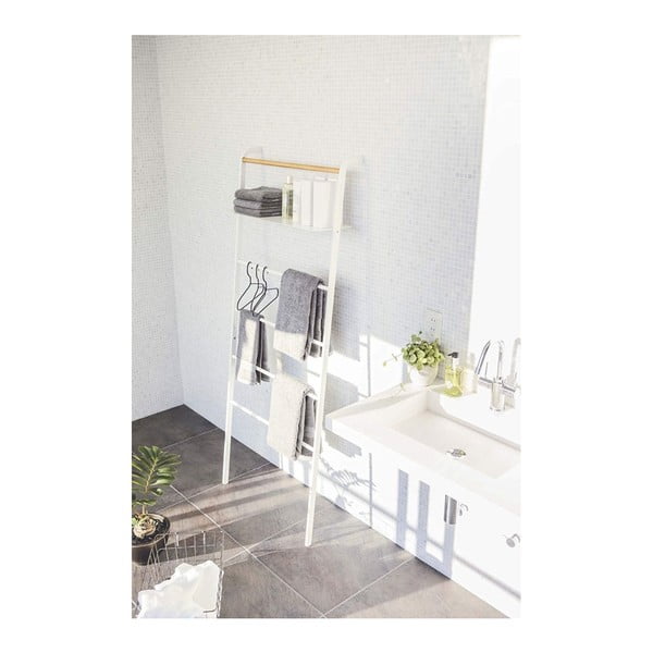 Biely vešiak s poličkou YAMAZAKI Tower Ladder-image-1