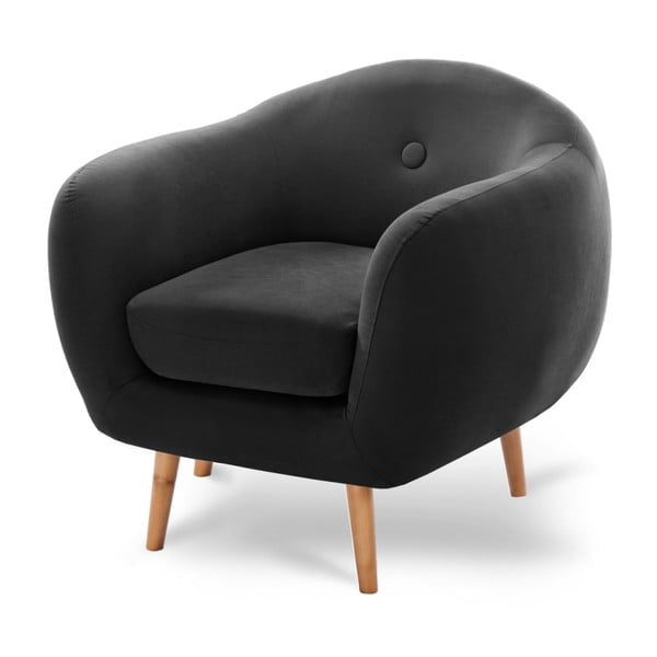 Čierne kreslo Scandi by Stella Cadente Maison-image-3