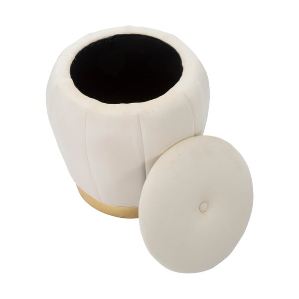 Krémový zamatový taburet Paris – Mauro Ferretti-image-4