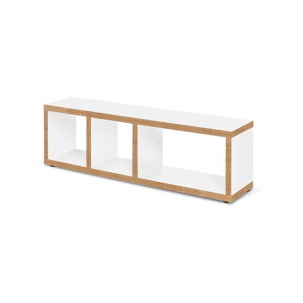 TV stolík v bielo-prírodnej farbe 150x45 cm Berlin – TemaHome-image-2