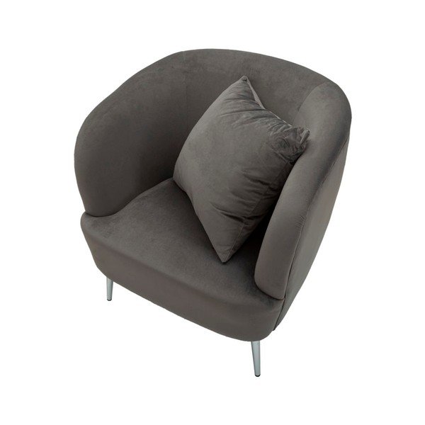 Sivé zamatové kreslo Silvery – Mauro Ferretti-image-4