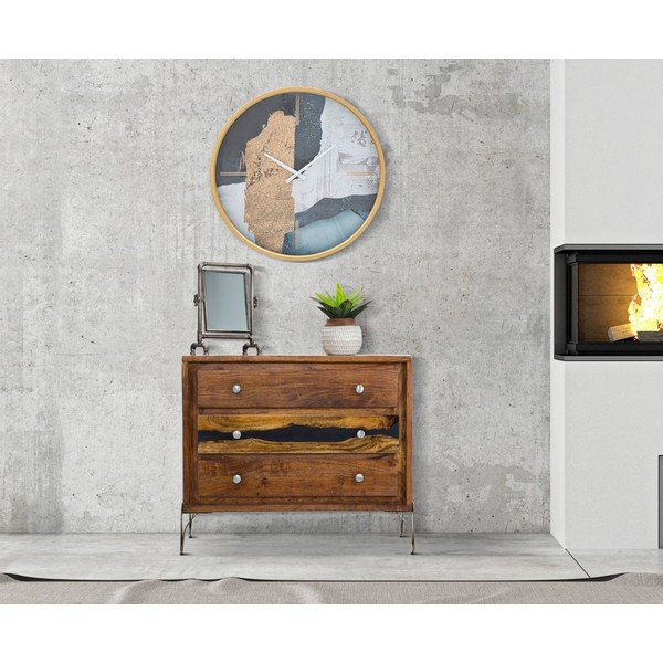 Modré nástenné hodiny Mauro Ferretti Art, ø 60 cm-image-1