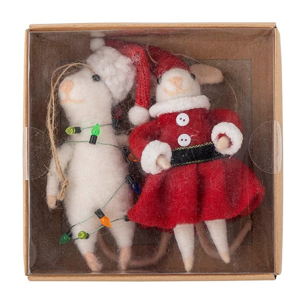 Vlnené vianočné ozdoby v súprave 2 ks 13 cm Peo – Bloomingville-image-2