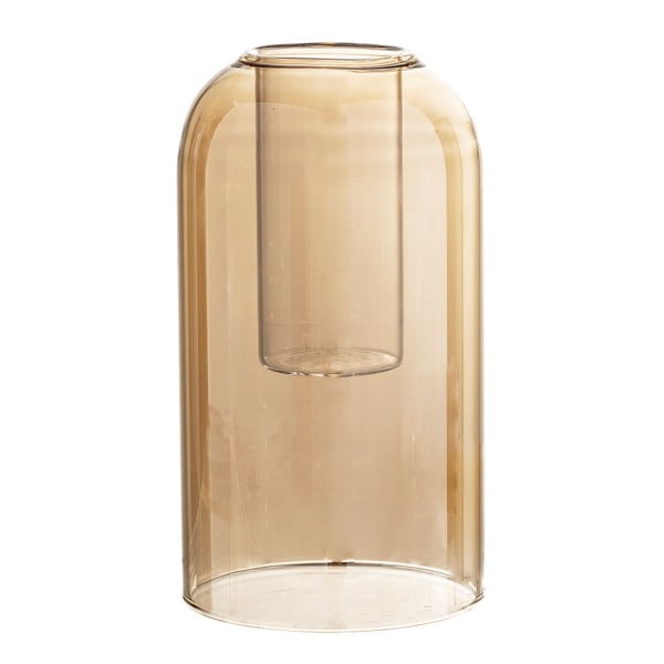 Hnedá sklenená váza Bloomingville Glim