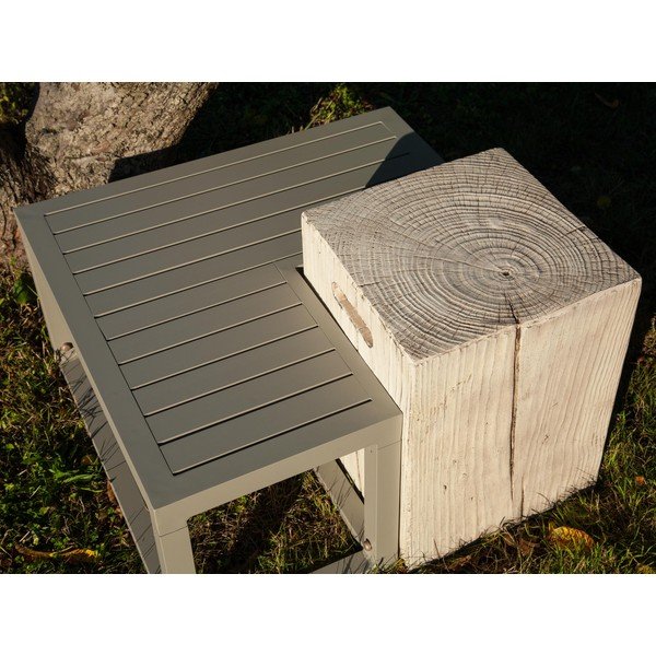 Biely záhradný odkladací stolík Ezeis Ecotop, 35 x 35 cm-image-3