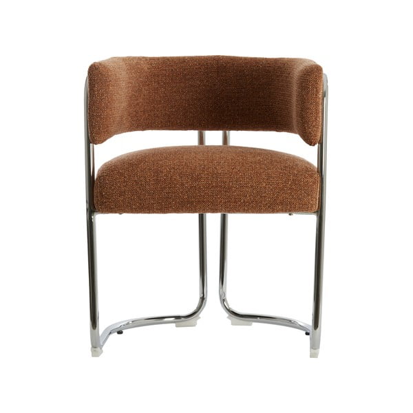 Svetlohnedé čalúnené jedálenské kreslo s podrúčkami Adante – Light & Living-image-3