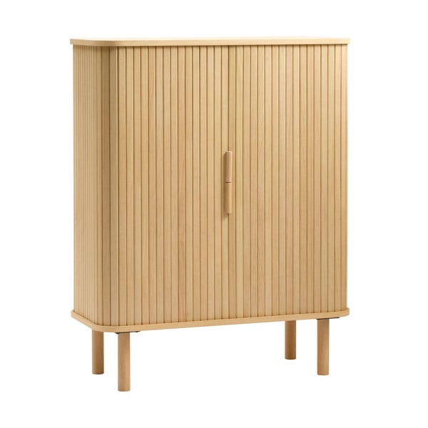 Skrinka v dekore duba s posuvnými dverami v prírodnej farbe 113x90 cm Cavo – Unique Furniture-image-2