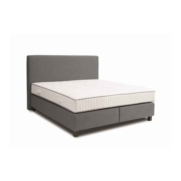 Sivá boxspring posteľ Revor Roma, 140 × 200 cm