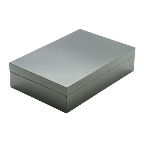 Oceľovosivý úložný box Lund London Luxe, šírka 21,9 cm