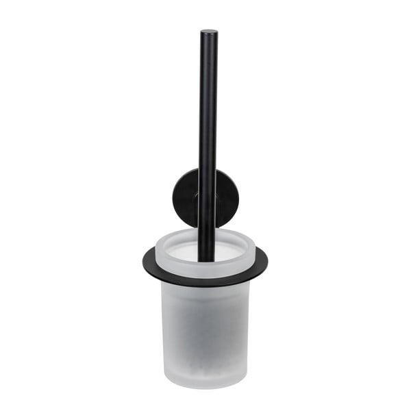 Matne čierna samodržiaca sklenená WC kefa Bivio – Wenko-image-2