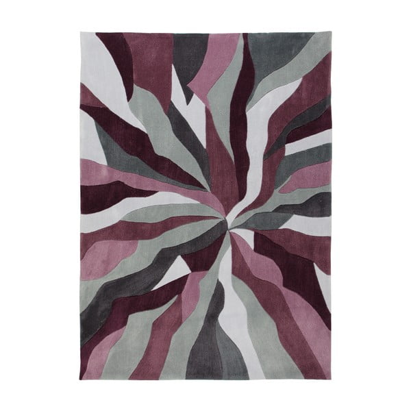 Sivo-fialový koberec Flair Rugs Splinter Purple, 120 × 170 cm