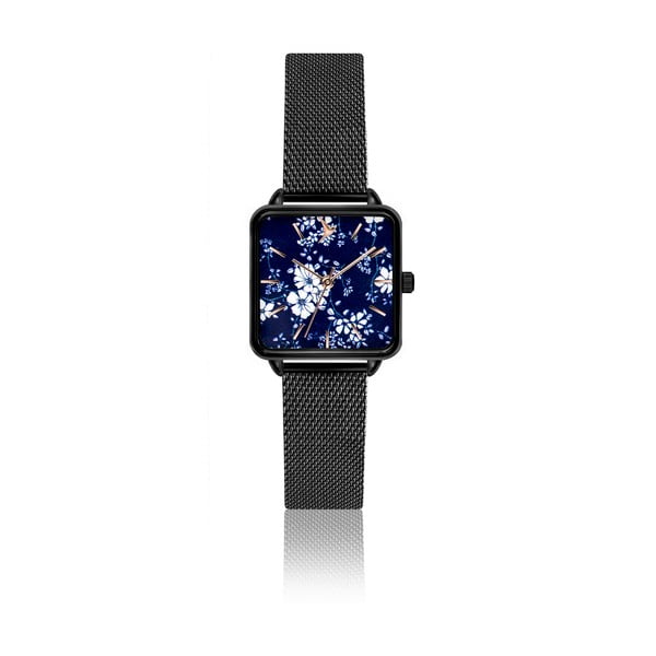 Dámske hodinky s remienkom z antikoro ocele v čiernej farbe Emily Westwood Yoko