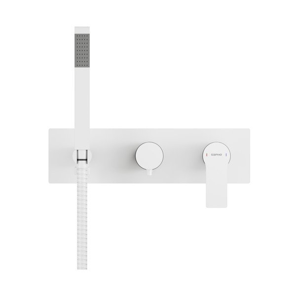 Biela podomietková sprchová batéria (3 výstupy) Pax – Sapho