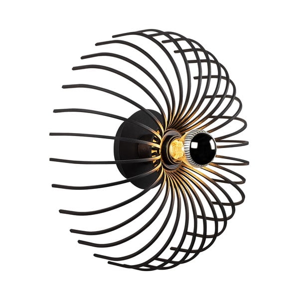 Čierne nástenné svietidlo Opviq lights Aspendos, ø 36 cm-image-2