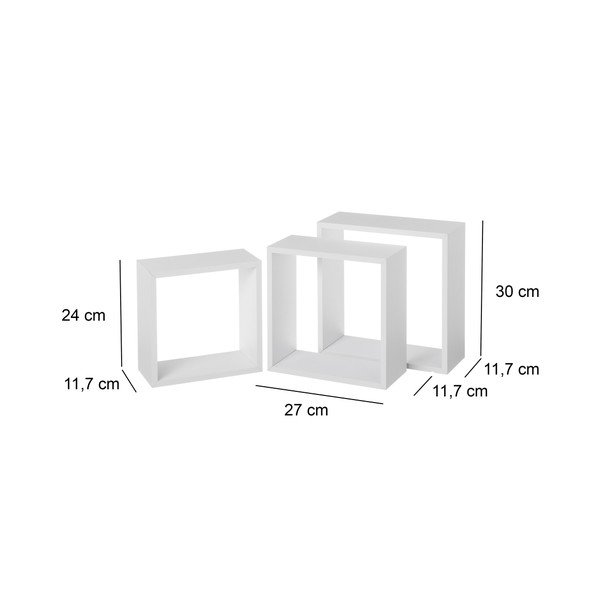 Biele police v súprave 3 ks – Casa Selección-image-2