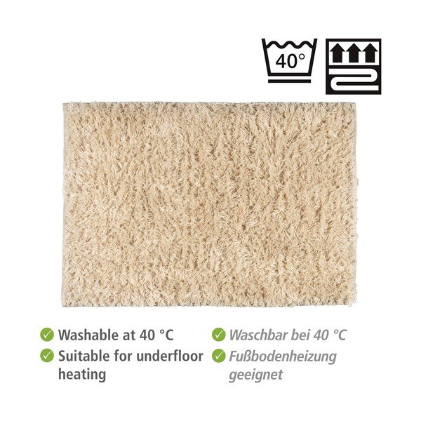 Béžová textilná kúpeľňová predložka 60x90 cm Lanas – Wenko-image-4