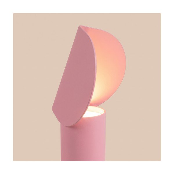 Ružová hliníková LED stolová lampa (výška  15 cm) BISCUIT – Thoro-image-2