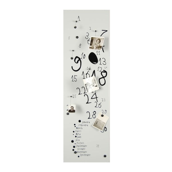 Magnetický kalendár Krok White, 30x100 cm