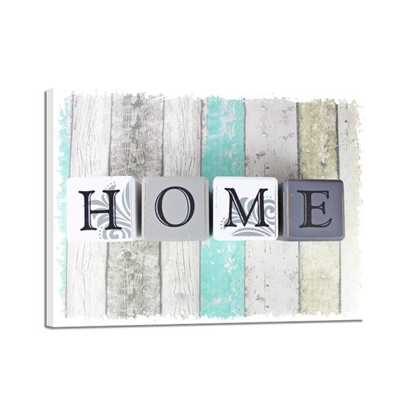 Obraz Styler Canvas Shabby Green Home, 32 × 42 cm