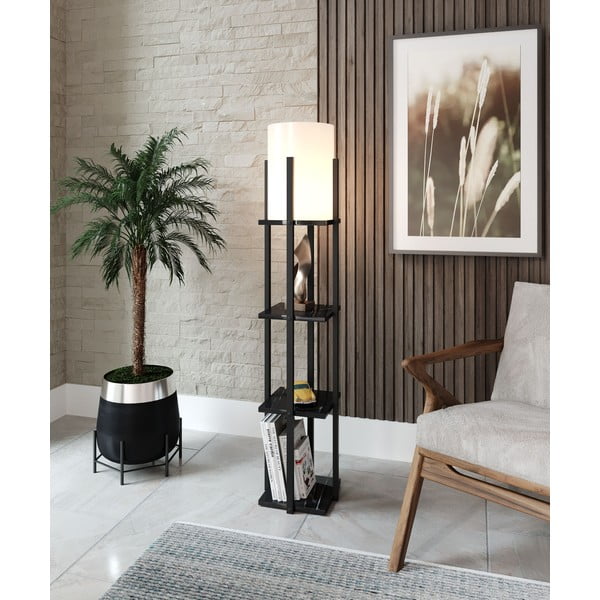 Čierna stojacia lampa (výška 135 cm) Nora – Opviq lights-image-1
