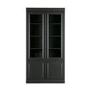Čierna vitrína z borovicového dreva 110x215x44 cm Organize – WOOOD