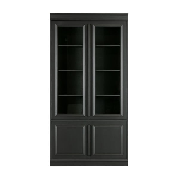 Čierna vitrína z borovicového dreva 110x215 cm Organize – BePureHome