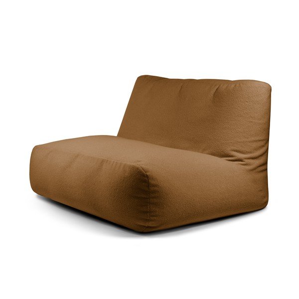 Hnedý sedací vak z textílie buklé Sofa Tube – SLOWDOWN