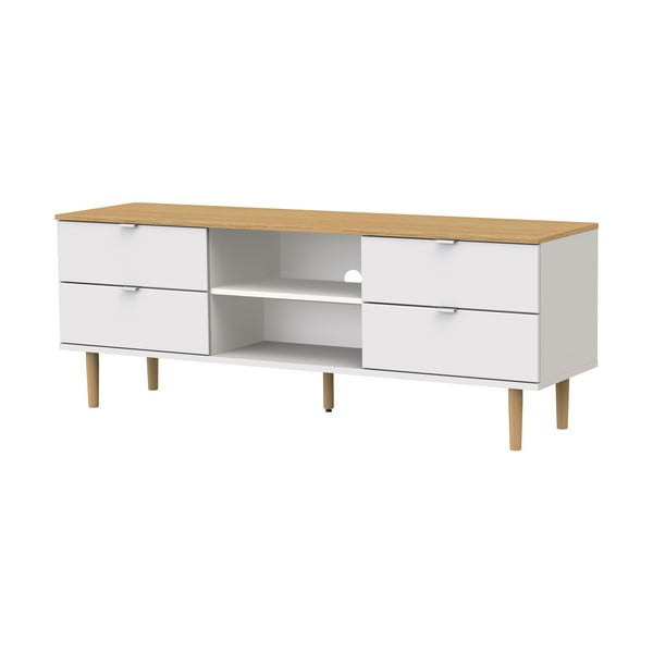 TV stolík v dekore duba v bielo-prírodnej farbe 162x61 cm Skagen – Tenzo-image-2