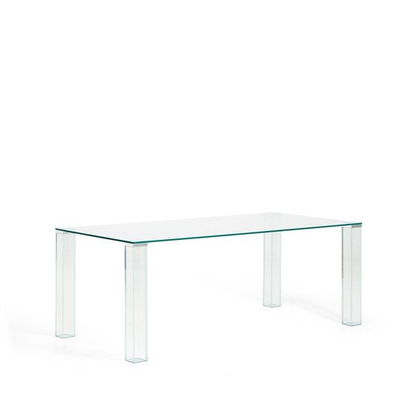 Sklenený jedálenský stôl 100x200 cm Adularia – Kave Home