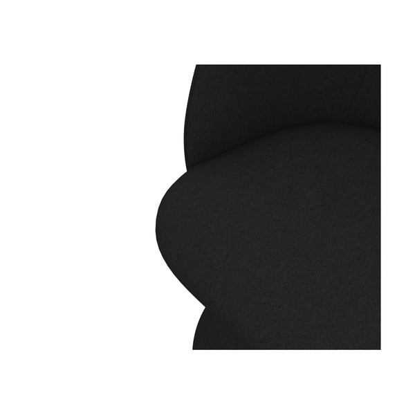 Čierne čalúnené jedálenské kreslo Maia – Makamii-image-4