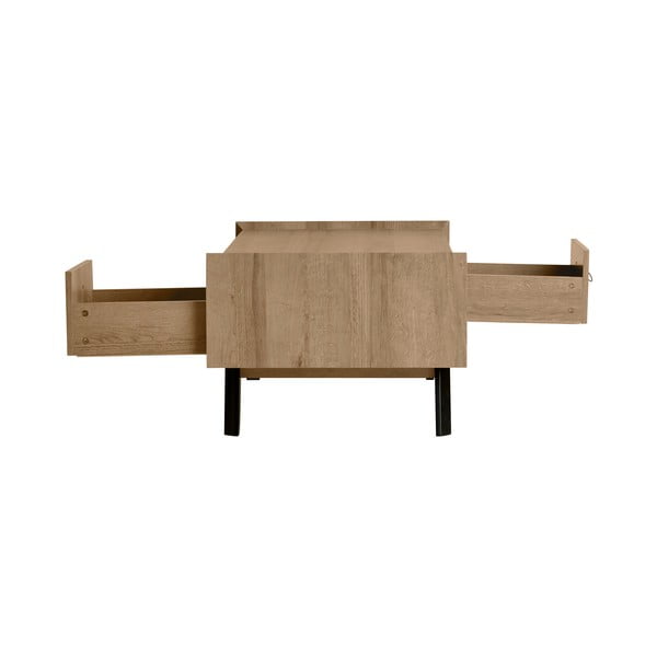 Konferenčný stolík v dekore dubového dreva s 2 zásuvkami Marckeric Ceilan-image-3