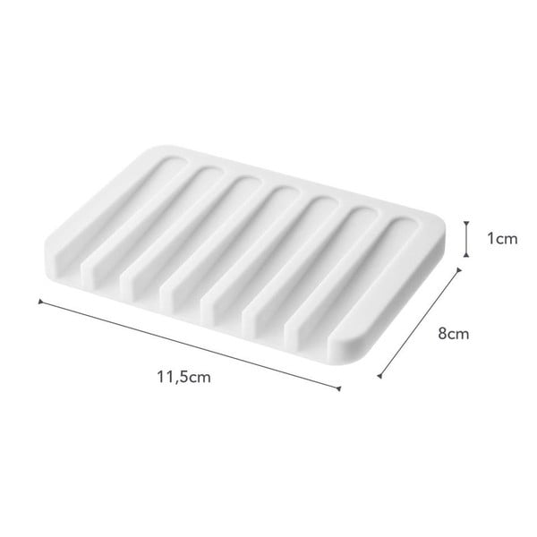 Biela podložka pod mydlo YAMAZAKI Flow-image-2