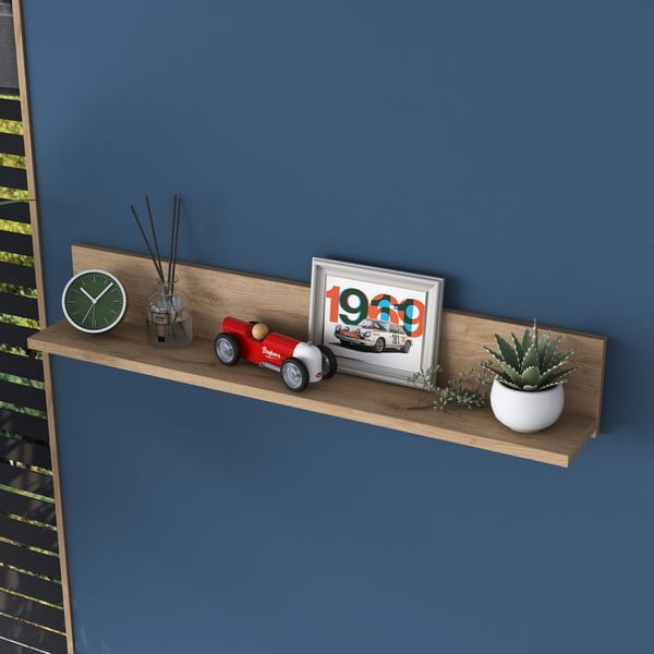 Polica v dekore orecha v prírodnej farbe Petra - Kalune Design-image-1