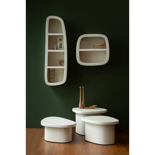 Krémová poschodová polica 54 cm Veda – Dutchbone-image-2