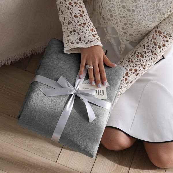 Sivý pléd zo ženilky 220x240 cm Talo – Filumi-image-4