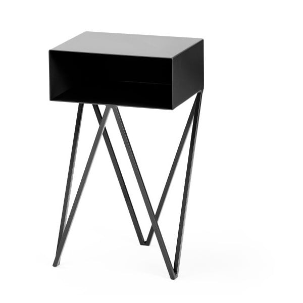Čierny nočný stolík &New Mini Robot