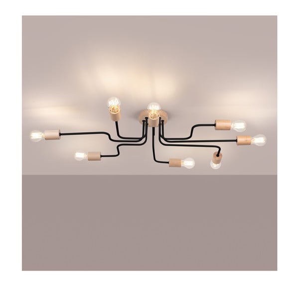 Stropné svietidlo v čierno-prírodnej farbe 60x100 cm Dazzle – Sollux-image-1